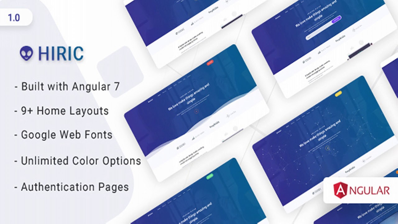 Hiric - Angular Landing Template | Themeforest Website Templates and Themes
