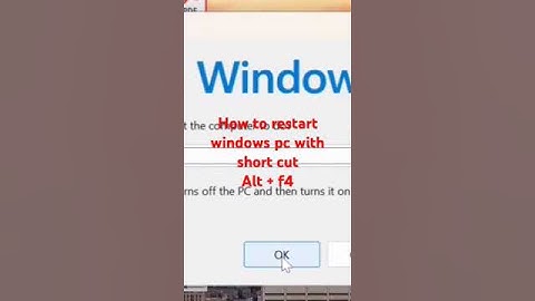daily keyboard shortcut, restart windows PC #keyboardshortcuts #windows