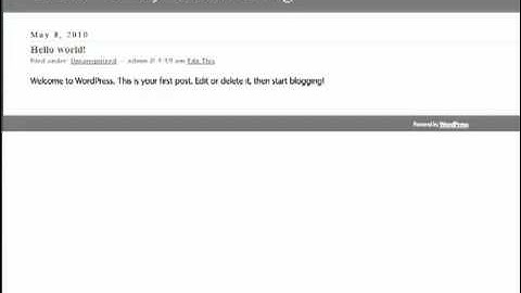 Wordpress themes, template tutorial video #9
