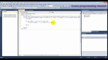 How to connection database access 2010 in vb net