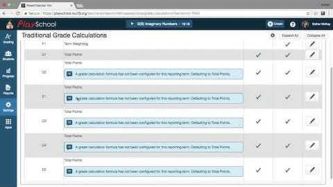Set Up "categories" when using Total Points