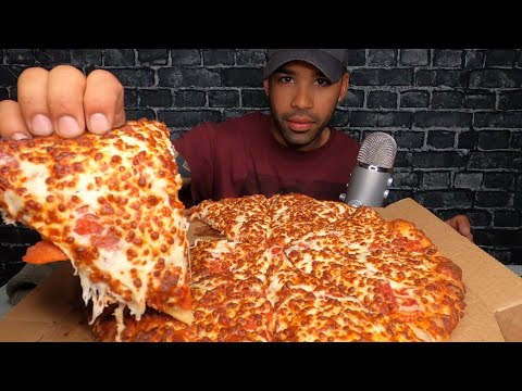 (ASMR) DOMINO'S PIZZA MUKBANG | TRIPLE CHEESE