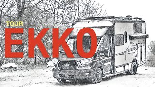 AMAZING 4-SEASON AWD $173,000 RV built on Ford TRANSIT TOUR EKKO by Winnebago Innovative 🚿 bathroom