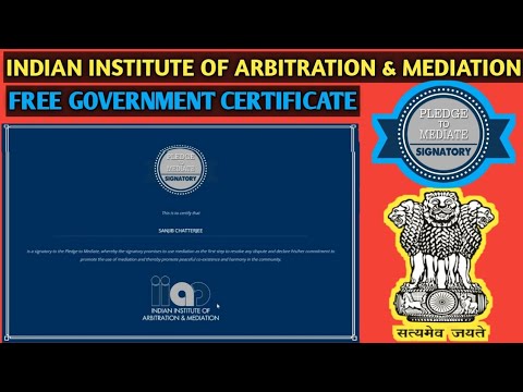Indian Institute of Arbitration & Mediation Free Certificate | Free ...