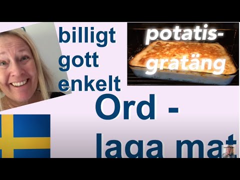 Lär dig svenska Vlogg 25 - Matord - laga mat - Learn Swedish - 71 undertexter