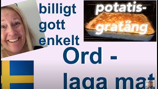 Lär dig svenska Vlogg 25 - Matord - laga mat - Learn Swedish - @svenskamedmarie