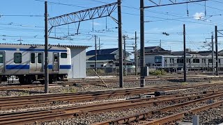 【常磐線の日常】勝田車両センターに入庫するE531系と本線を通過するE501系とE657系