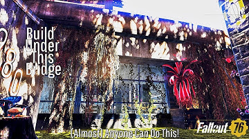 Fallout 76 Camp Tutorial | Build Under This Bridge | Pre-Existing Structure // Mire Bridge // Lake