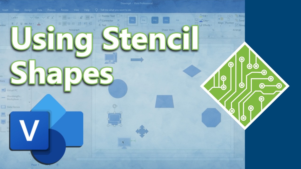 Using Shape Stencils in Microsoft Visio - YouTube