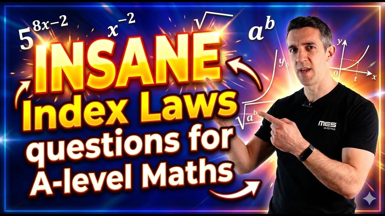 3 INSANE Index Laws Questions for A-level Maths (kinda hard)