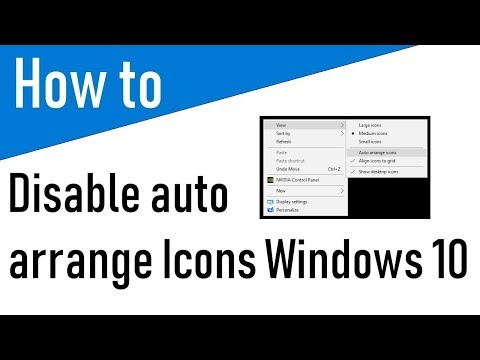 Disable auto arrange