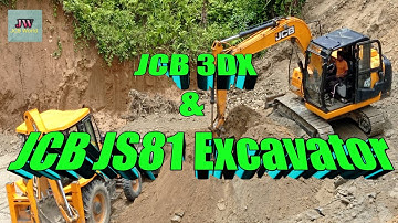 #JCB 3DX Backhoe Loader # JCB JS81 Excavator jointly work #viral