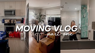 MOVING VLOG 01: packing up, getting my keys, first look at my unit & my first night in the apartment
