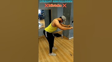 ⚠️Straight Arm Pulldown Mistake Back Exercise Tips ✅ #idrisk538 #fitness #back #shorts