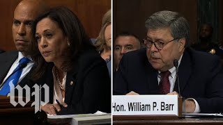 Watch Harris grill Barr during Senate hearing: 'It’s clear you have not looked at the evidence'