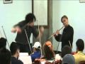 Andrea Griminelli during the rehearsal with Gustavo Dudamel of Mozart&#39;s Concerto K313, II movimento