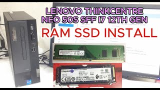 Lenovo ThinkCentre neo 50s SFF i7-12700 ram ssd install