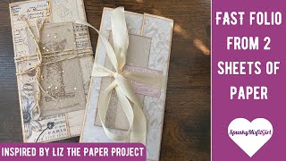 Junk Journal Folio from 2 Sheets of 8.5 x 11, Inspired by @Lizthepaperproject  - Spunky Misfit Girl