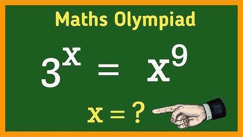 ll 3^x = x⁹, find x ll A Nice exponential problem ll #maths #math_olympiod #exponentialproblem ll
