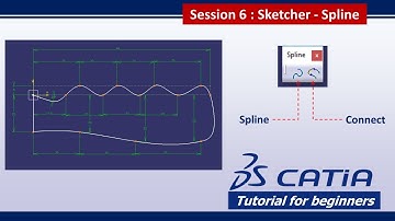 Session 6 - Sketcher - Spline & Connect - CATIA Tutorials for beginners