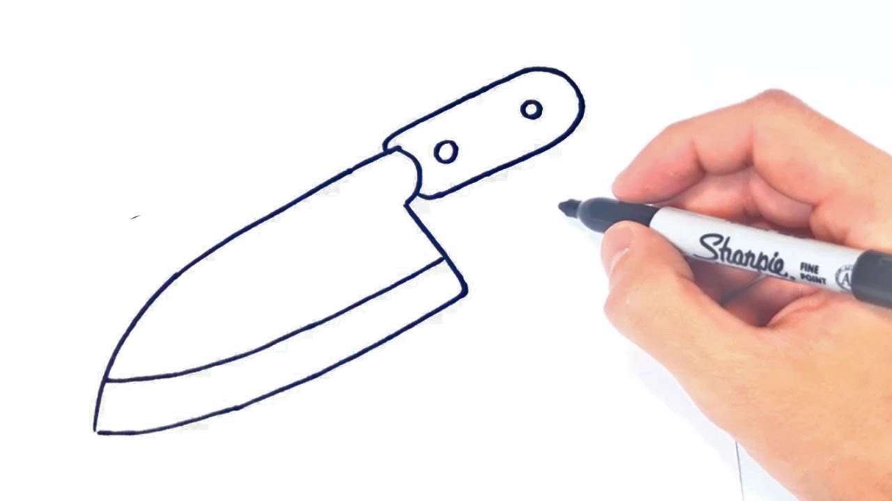 Cómo dibujar un Cuchillo Paso a Paso | Dibujo de Cuchillo - thptnganamst.edu.vn
