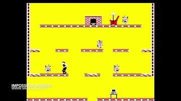 Impossible Mission - Acorn/BBC Model B Micro - 80s 8-Bit Retro Game from Epyx / US Gold  - Gameplay