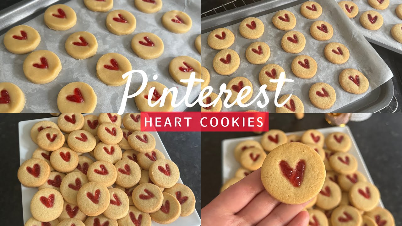 PINTEREST HEART JAM COOKIES RECIPE 💌 YouTube