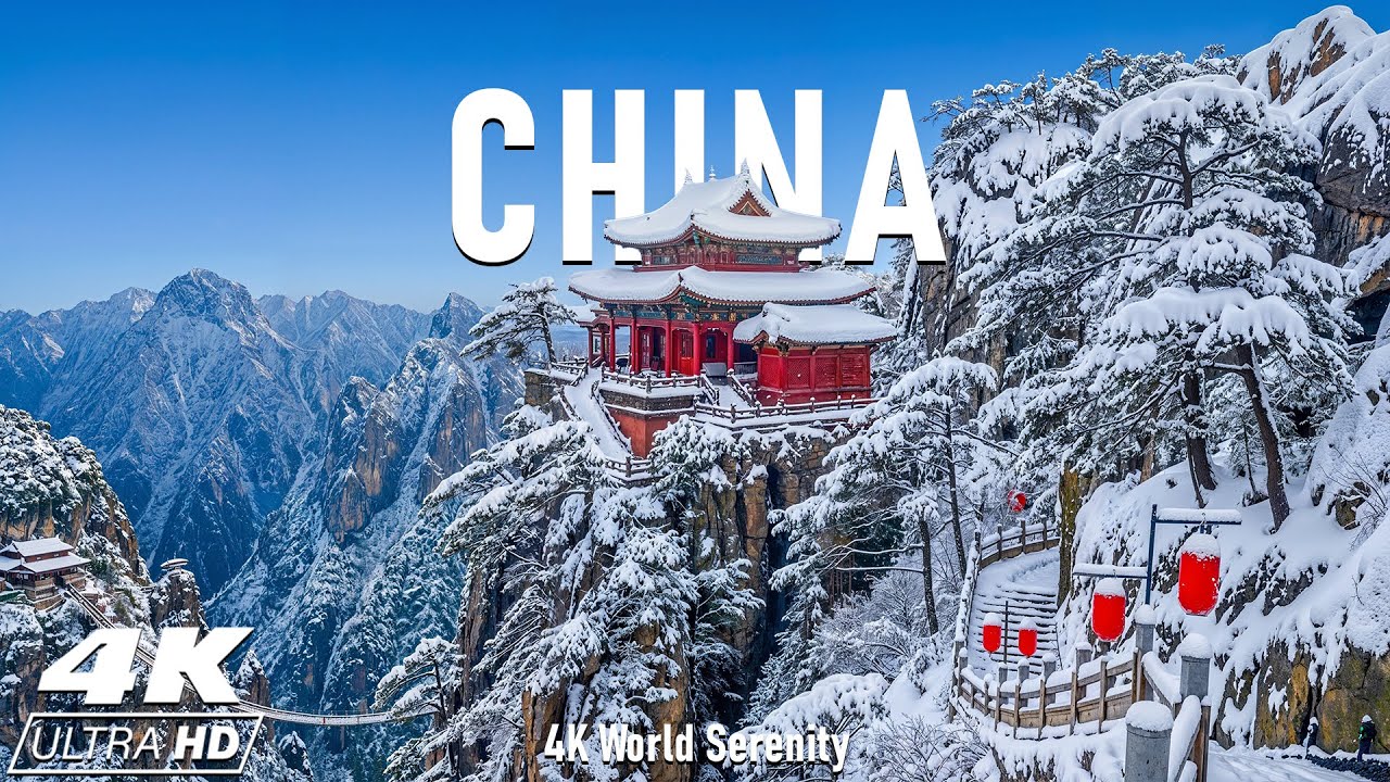 Зима в Китае 4K ❄️ Ледяной город Харбин, заснеженные северные земли и культовые замерзшие пейзажи ❄