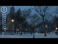 NYC Walking in the Snow - Snowscape in Central Park, Manhattan, New York 4K -Night Snowfall Sounds