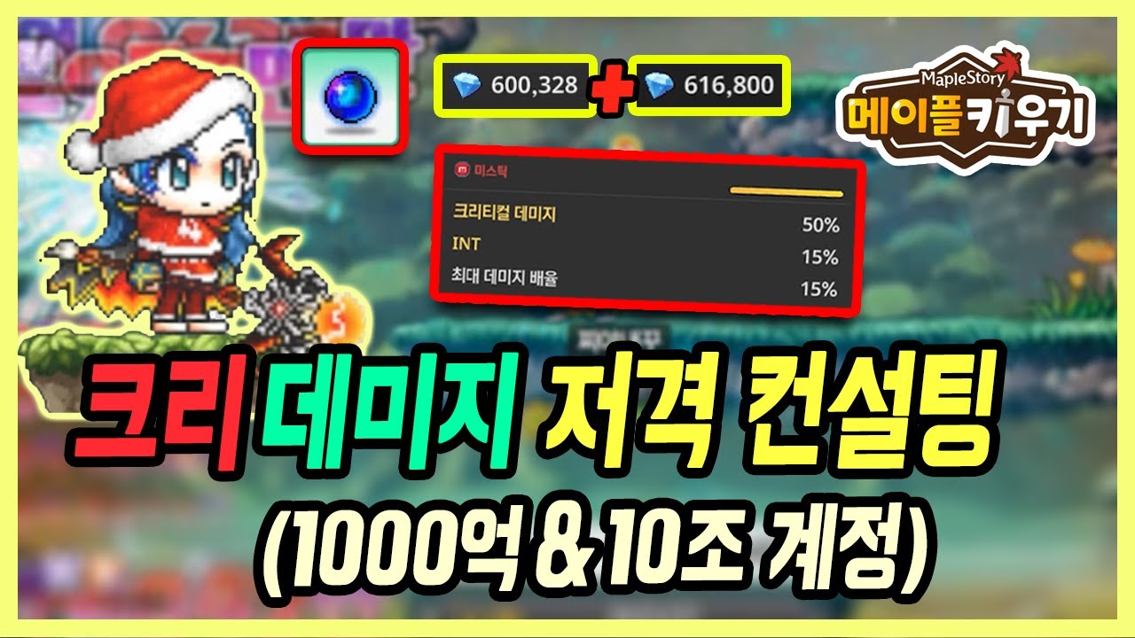 【메이플 키우기】뉴비부터 랭커까지, 크리 컨설팅 야무지게 해드렸습니다