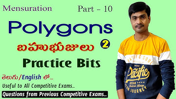 Mensuration Part - 10 I Polygons - 2 I Practice Bits on  Polygons I Ramesh Sir Maths Class