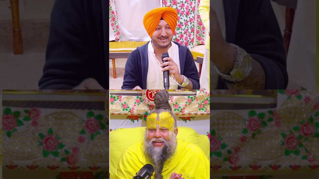 PANJABI SINGER MEETS GURU JI❤️❤️ #bhajan#premanand ji maharaj#BhajanMarg