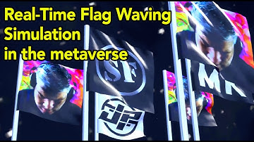 Real-Time Flag Waving Simulation 🚩 XR production for DJ Jonathan Peters Livestream
