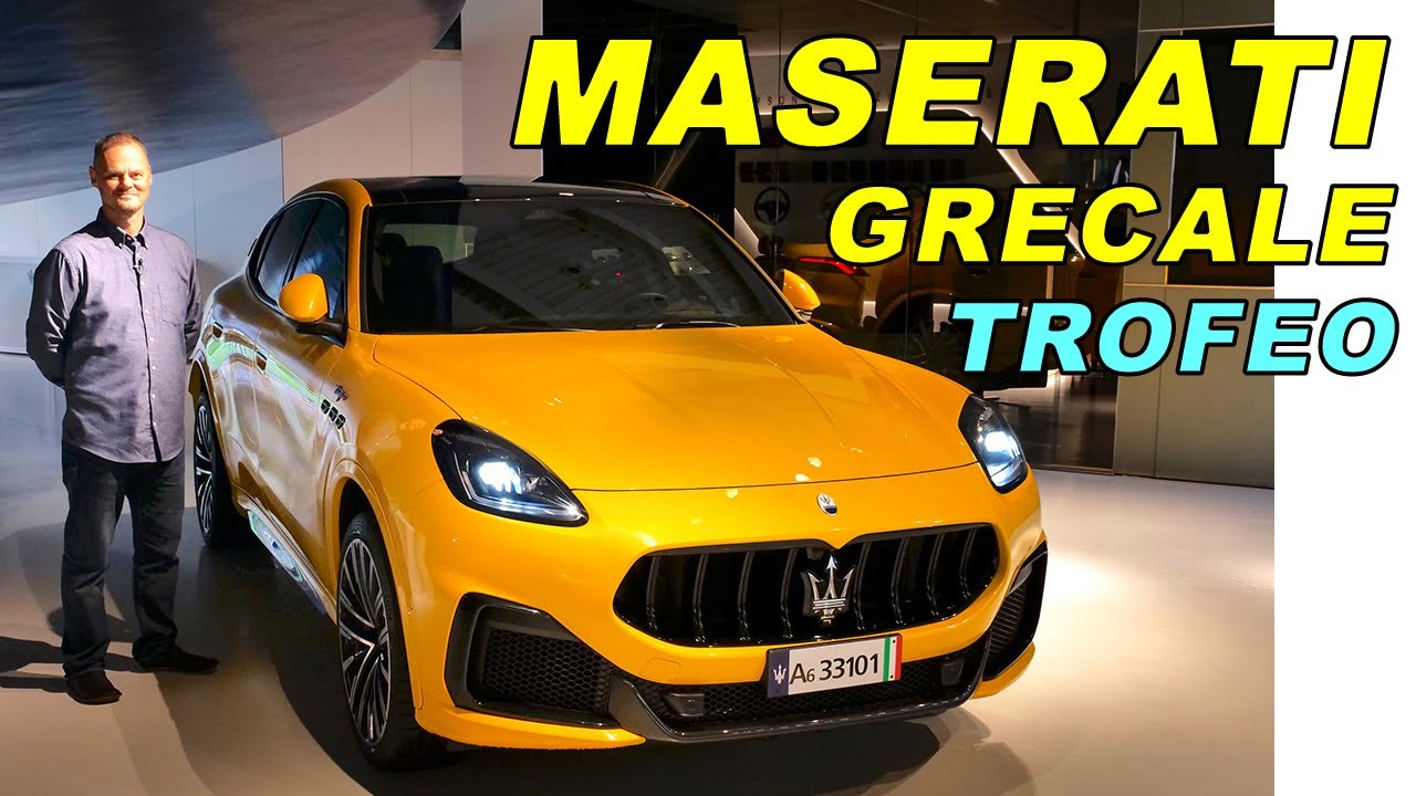 first-ever Maserati Grecale Trofeo V6 driving REVIEW all-new mid-size  Maserati SUV 