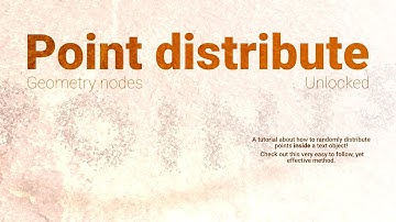 Blender geometry nodes: randomly distribute points inside text mesh,  [tutorial, part 3]