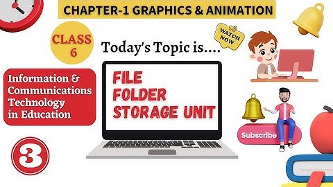FILE | FOLDER | MEMORY | RAM | Class 6 ICT | Chapter 1 Graphics & Animation