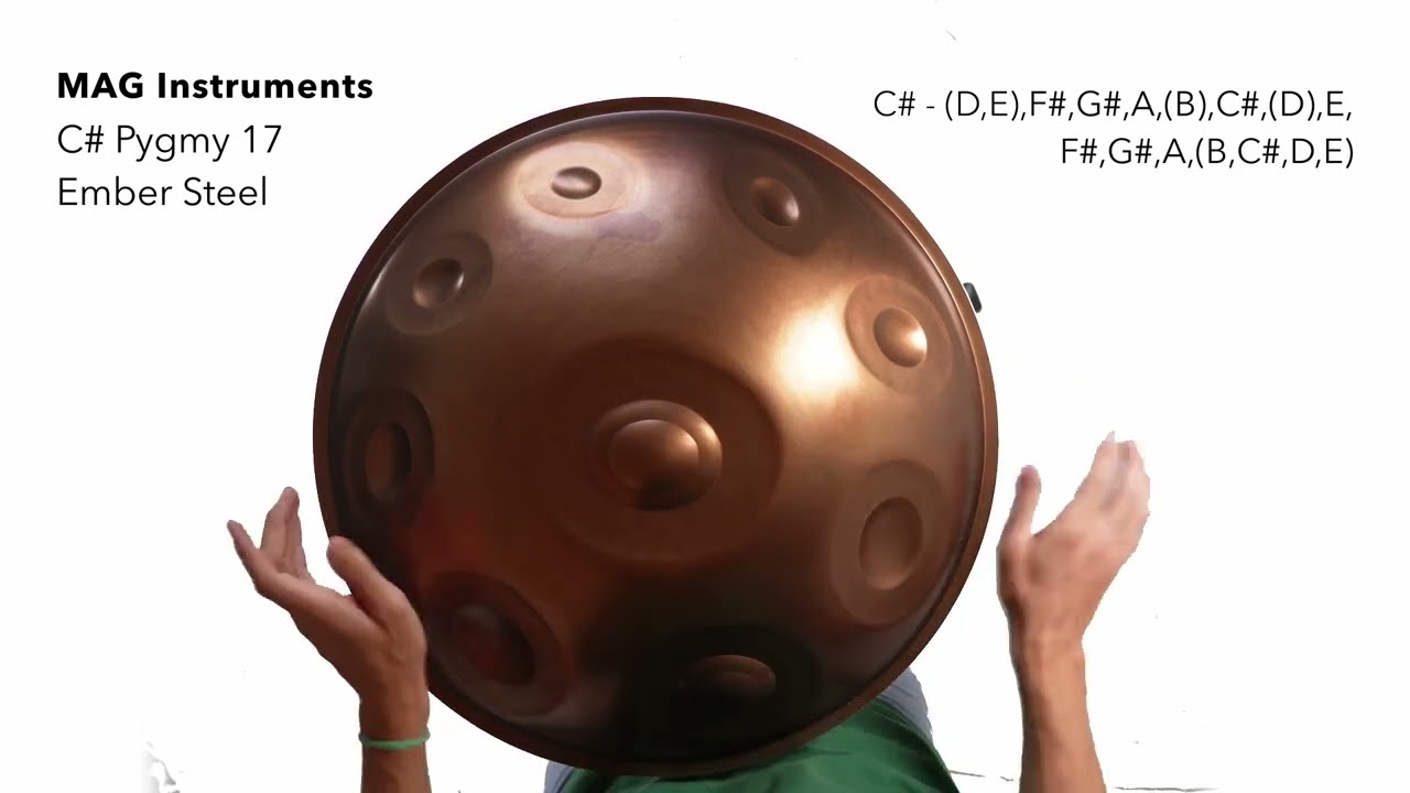 L.Yハンドパン C# Pygmy 17 Mag Handpan | C# Pygmy 17 | Ember Steel - YouTube