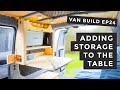Part 2, Building A FOLDING VAN TABLE With STORAGE | Ep 24 | Nissan NV200 Camper Van Build