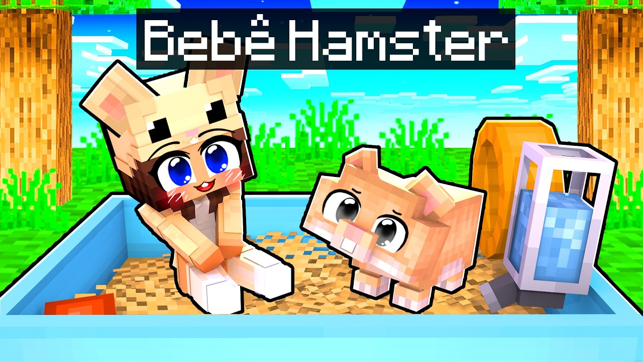 JOGANDO como BEBÊ HAMSTER no Minecraft ◂Miika▸