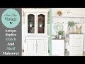 Antique Replica Hutch and Shelf Makeover