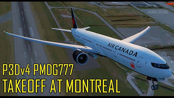 [P3Dv4] Air Canada PMDG 777-300ER TIMELAPSE Departure from Montreal