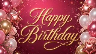 HAPPY BIRTHDAY PINK AND GOLD | Sparkling TV Party Background