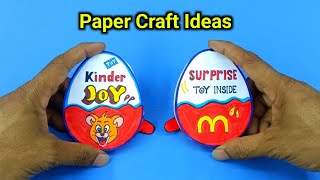 How To Make Kinder Joy With Paper | Paper Kinder Joy | Paper Craft | Easy Craft Ideas