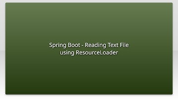 Spring Boot - Reading Text File using ResourceLoader