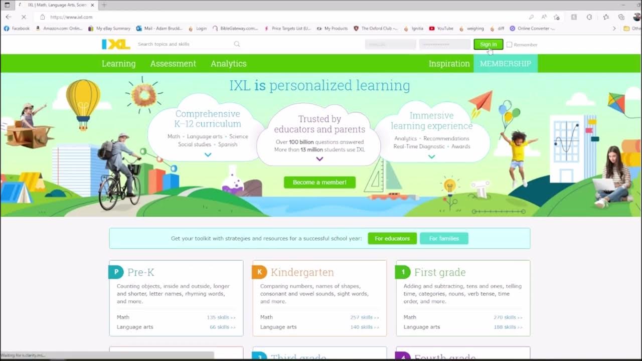 IXL Login Example YouTube