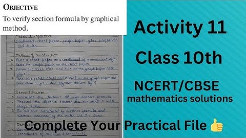 Maths Lab Activity 11 Class 10// Maths Practical// Class 10 Maths Activity Solution// CBSE board