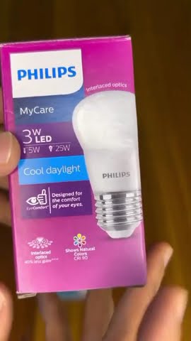 Perbedaan LED Philips 3 Watt antara MyCare dengan Essential