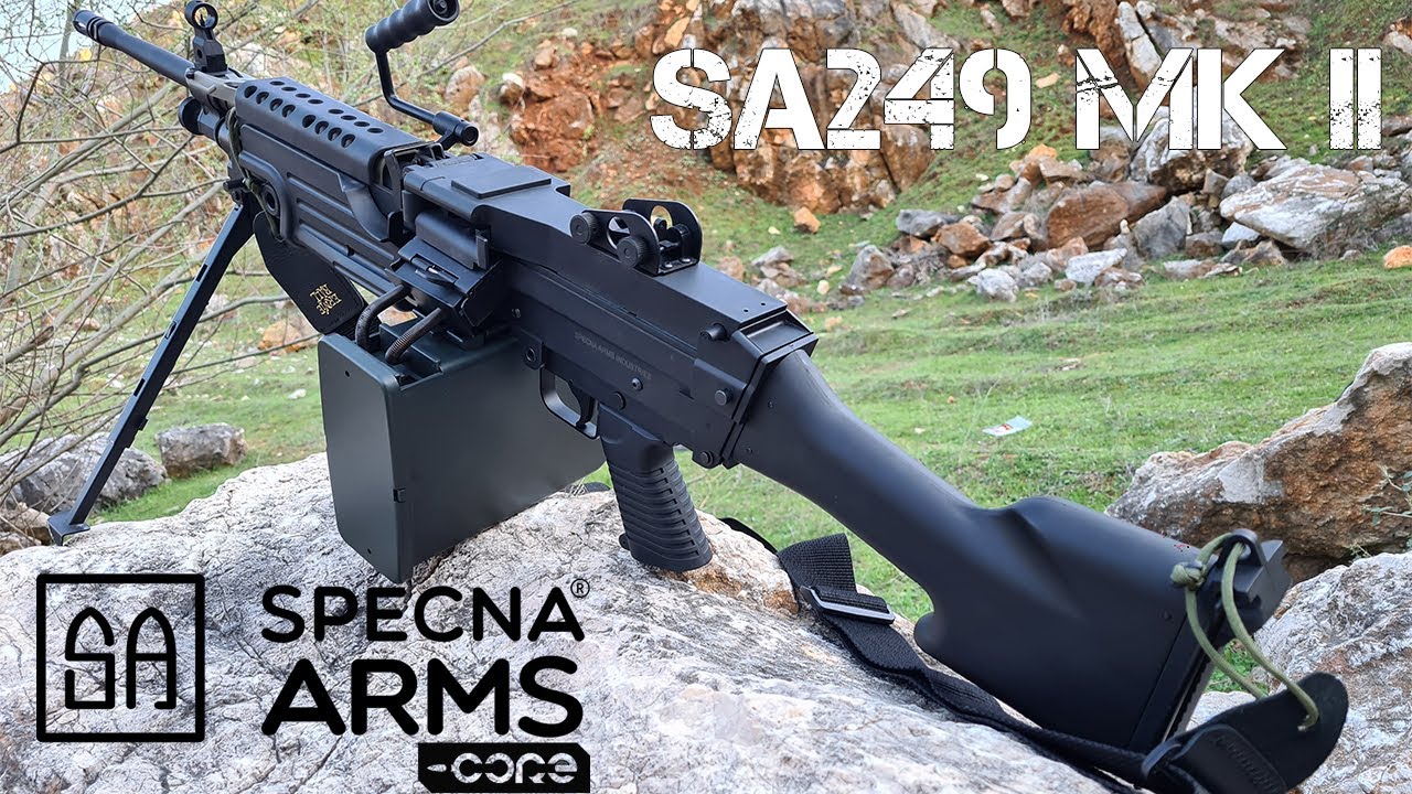 M249 Hafif Makinalıyla Karşınız Specna Arms SA249 MK II LMG Airsoft Oyuncağı İnceleme ve Atış Testi