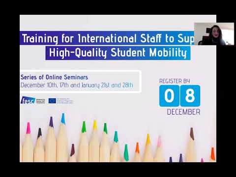 Training for International Staff to support high-quality student mobility (1/4)