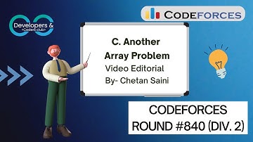 C. Another Array Problem | Codeforces Round #840 (Div. 2) | Codeforces | DCC NIT-A